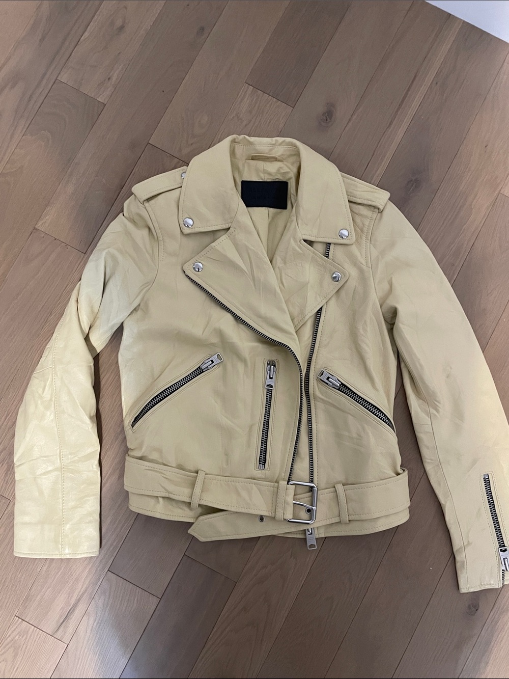 All Saints Leather Motto Jacket size 6- Make reasonable offer!